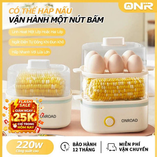 Nồi Hấp Điện 2 Tầng Mini 2.4L– Làm Nóng Nhanh, Tự Ngắt Khi Thiếu Nước, Tiết Kiệm Điện