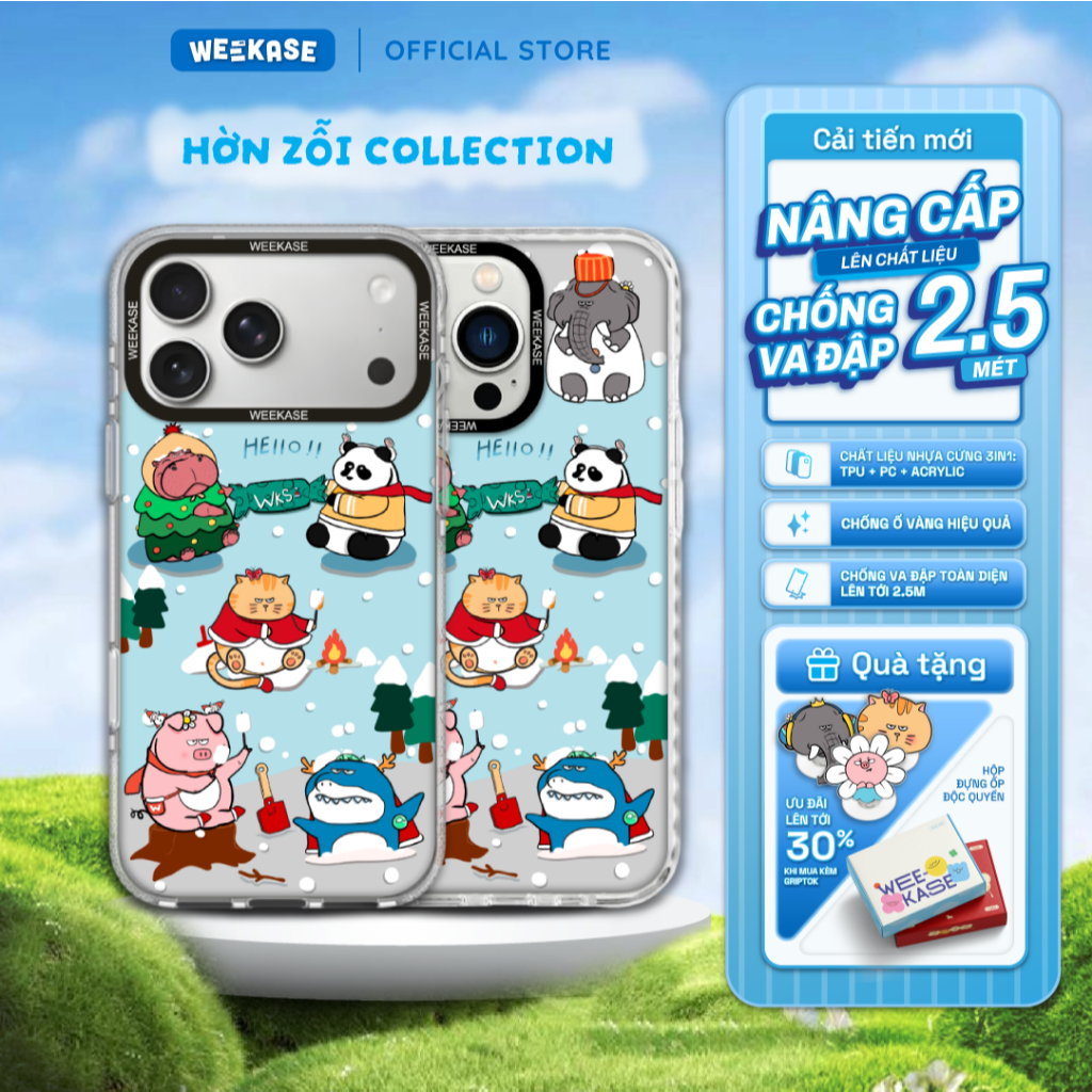 Ốp Lưng Cứng iPhone Chống Sốc Chống Va Đập WEEKASE In Hình Hờn Zỗi Nghịch Tuyết - Hờn Zỗi Collection