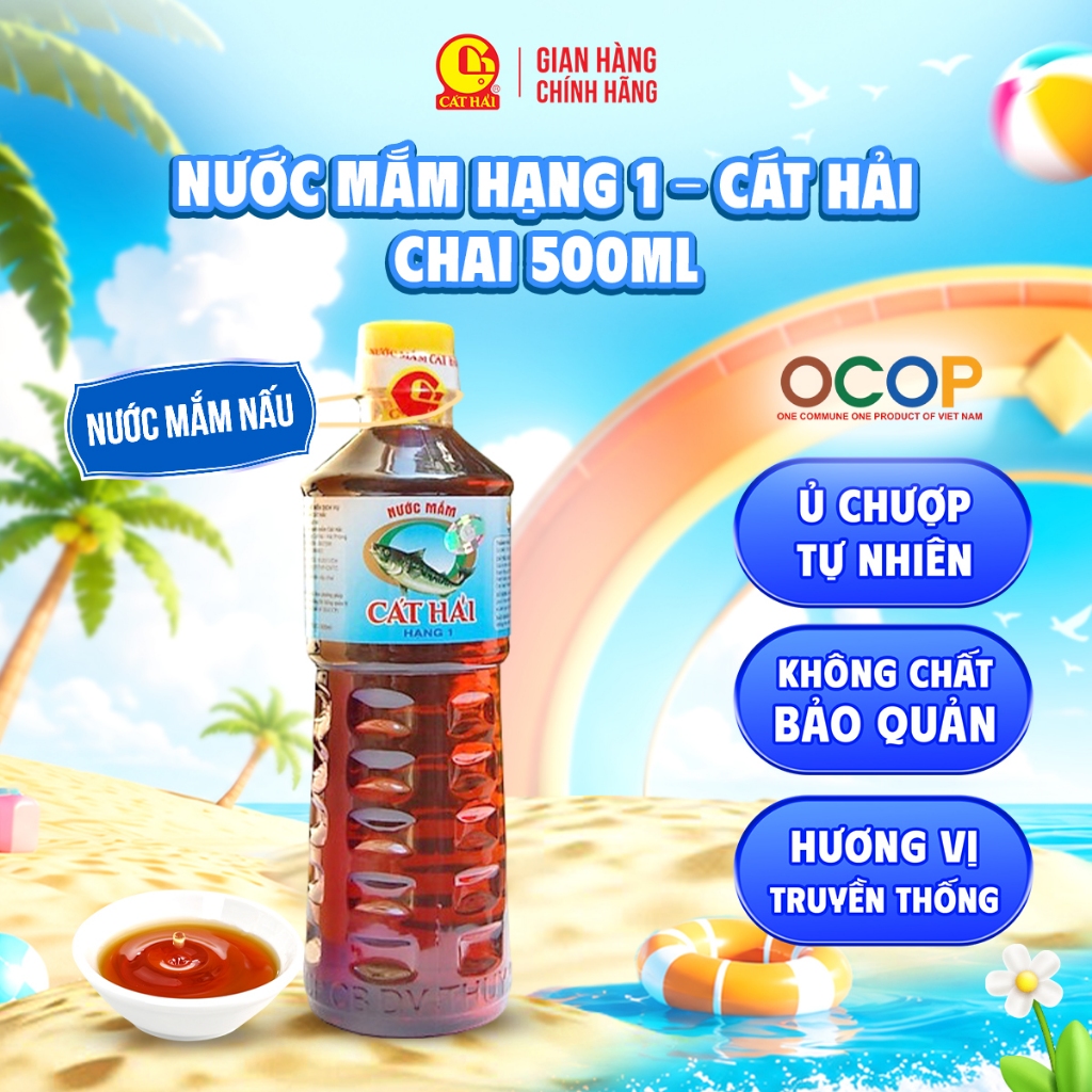 Cat Hai Premium Fish Sauce 15°N - 500ml Plastic Bottle – Traditional Vietnam Fish Sauce