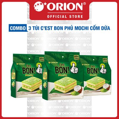 Combo 3 Túi Bánh Cest Bon Mochi Cốm Dừa (5 Gói/Túi)
