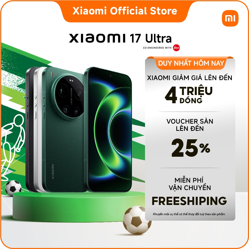 Điện thoại thông minh Xiaomi 17 Ultra (12+512GB|16+1TB)| Pin 6000mAh (typ) siêu lớn| Ống kính Leica UltraPure