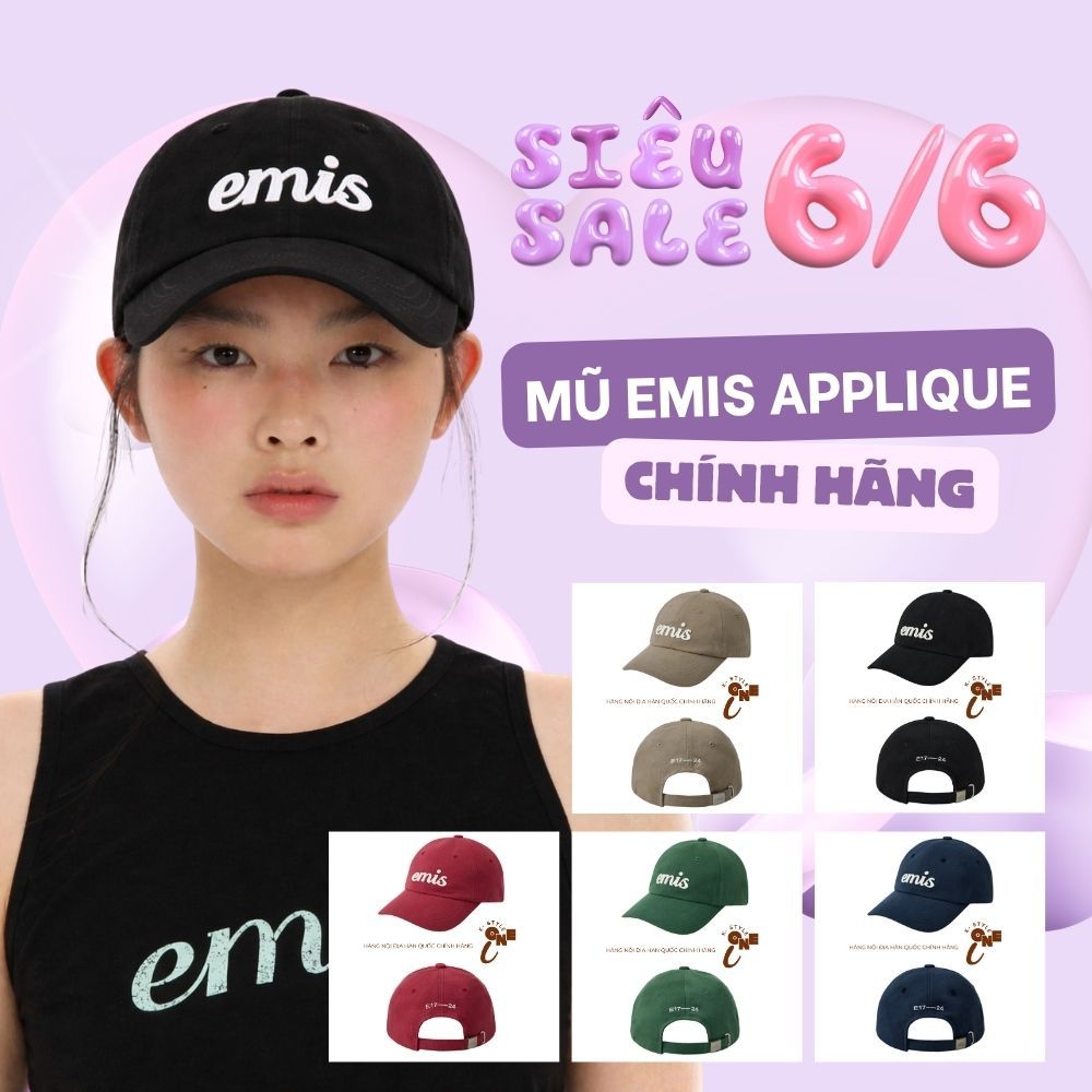 EMIS EM-04 Mũ Lưỡi Trai Phong Cách Hàn Quốc - Logo Basic Basic Chính Hãng