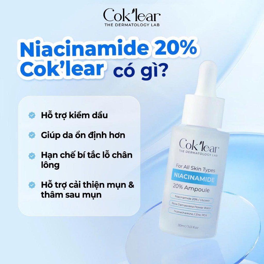 13634 Serum Niacinamide 20% Ampoule giảm thâm,dưỡng trắng,thu nhỏ lỗ chân lông CO & K'LEAR 30ml