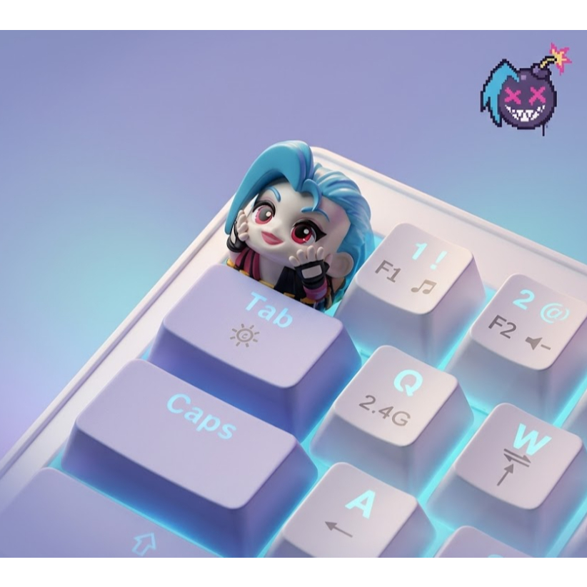 Jinx Keycap - Nút Bàn Phím Jinx Liên Minh Huyền Thoại - KEYCAP LIÊN MINH HUYỀN THOẠI - KEYCAP LOL - 