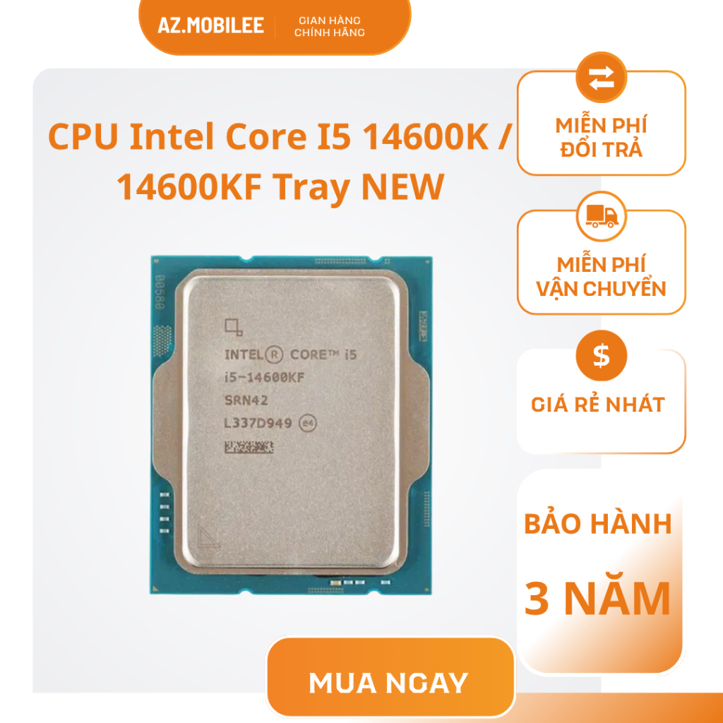 CPU Intel Core I5 14600K / 14600KF Tray NEW - HÀNG CHÍNH HÃNG