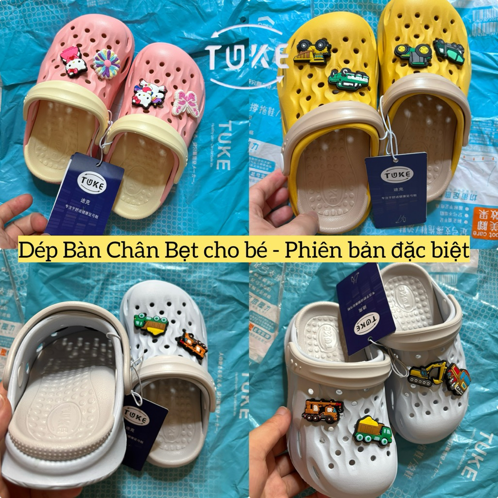 Dép bàn chân bẹt cho bé trai và bé gái, dép bàn chân bẹt oto, siêu nhân, hellokitty dễ thương mới 20