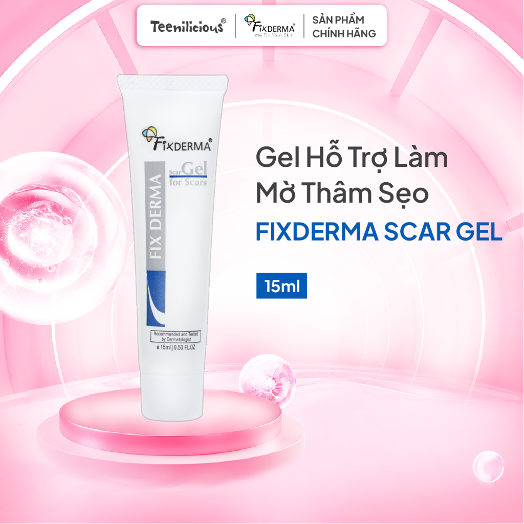 [Teenilicious & Fixderma] Gel Hỗ Trợ Làm Mờ Thâm Sẹo Fixderma Scar Gel  7ml/15ml