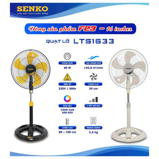 Quạt lửng thân sắt SENKO LTS1633 Quạt Lỡ Thân Sắt Senko LTS1633 - 60W ( Mẫu mới )