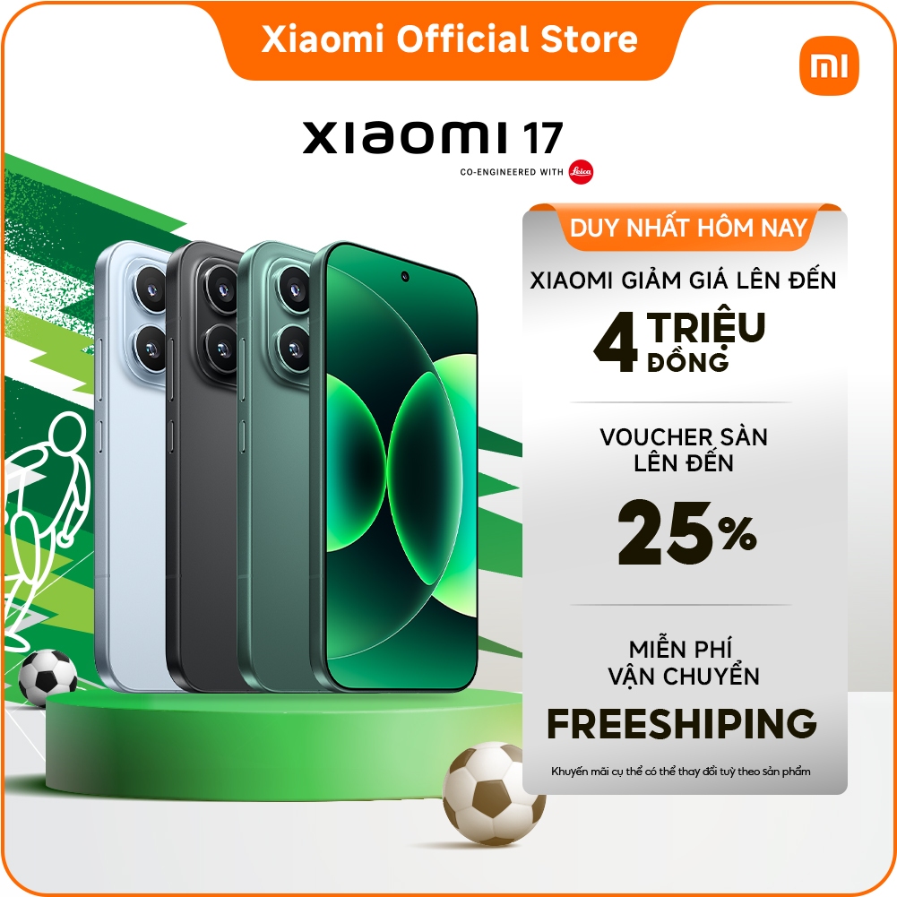Điện thoại thông minh Xiaomi 17 (12+256GB|12+512GB)|Pin 6330mAh (typ)| Ống kính Leica Summilux| Snapdragon 8 Elite Gen