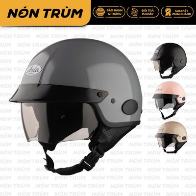 Mũ bảo hiểm 1/2 đầu Asia helmetac MT139 kính âm chính hãng, đạt chuẩn xe máy nam nữ, Bh 12 tháng