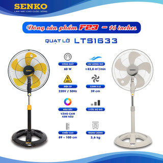 Quạt lửng thân sắt SENKO LTS1633 Quạt Lỡ Thân Sắt Senko LTS1633 - 60W ( Mẫu mới )