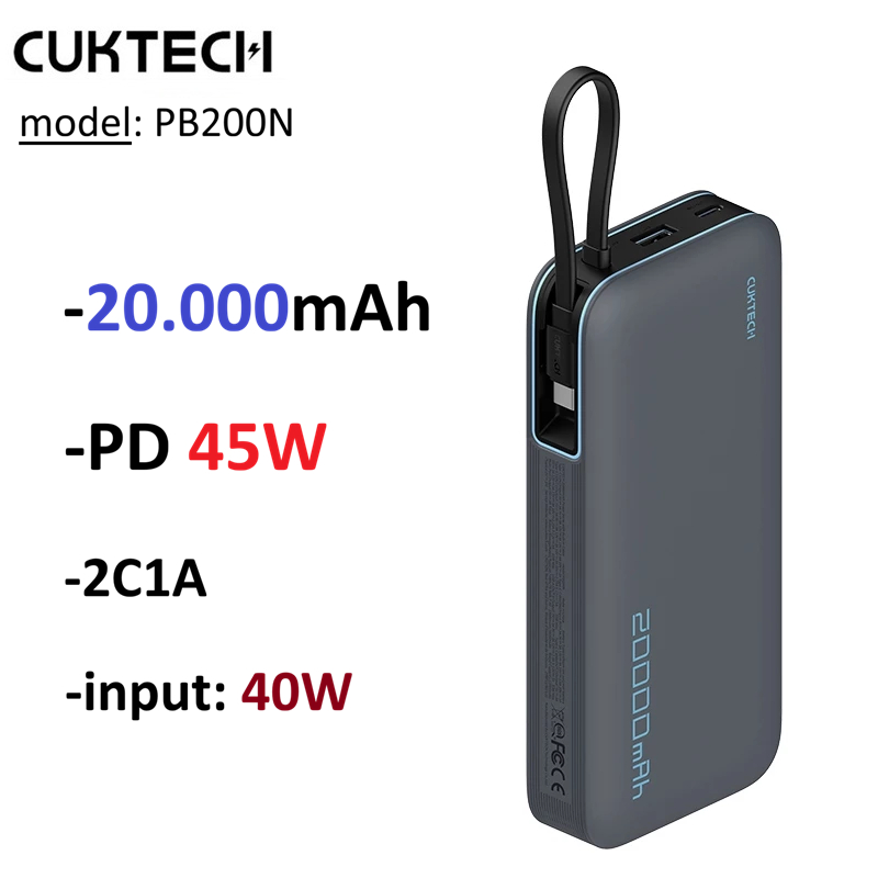 Pin Sạc Dự Phòng CUKTECH CP25 20000mAh 55W (PB200N) -Bảo Hành 9 tháng