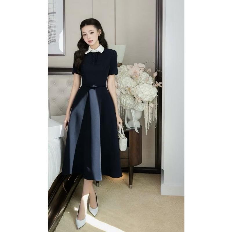 Đầm nữ cổ trụ dáng dài phong cách sang trọng - XANH CỔ TRỤ | BigBuy360 - bigbuy360.vn