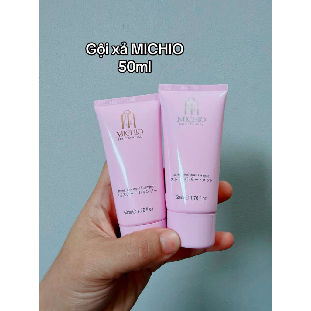 GỘI XẢ MICHIO , combo du lịch thơm ngọt, siêu mượt . 50ml/tuýp