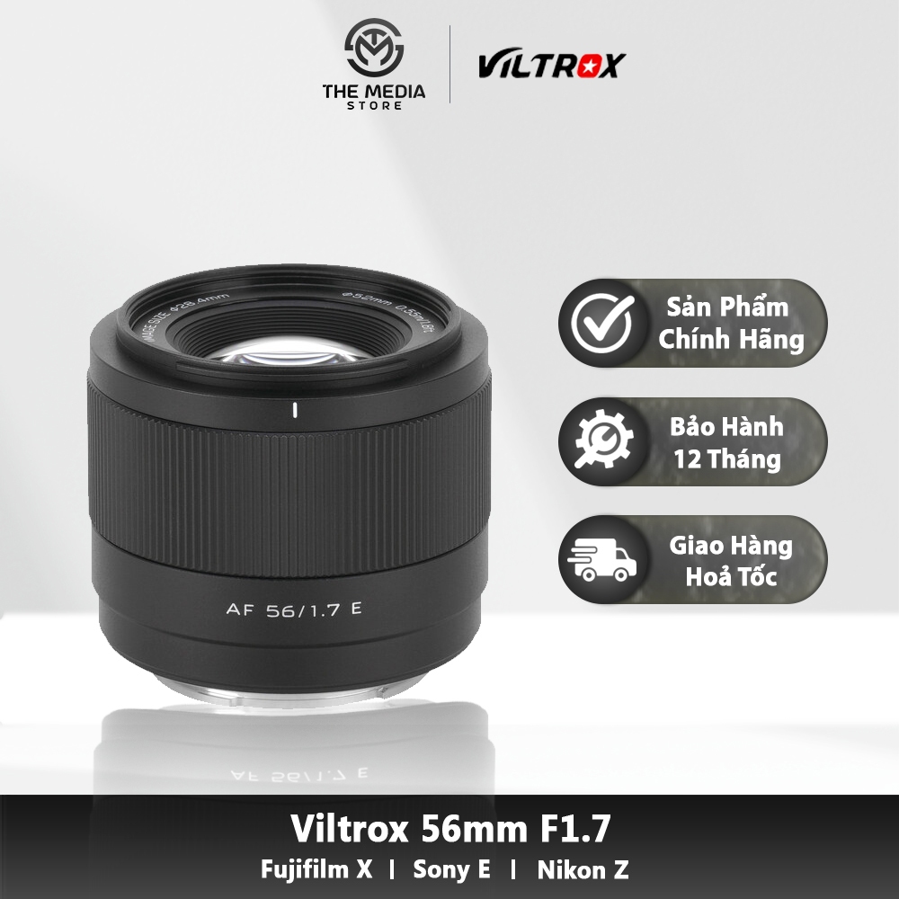 Ống Kính Viltrox 56mm F1.7 (for Sony E | Nikon Z | Fujifilm X) | Chính Hãng