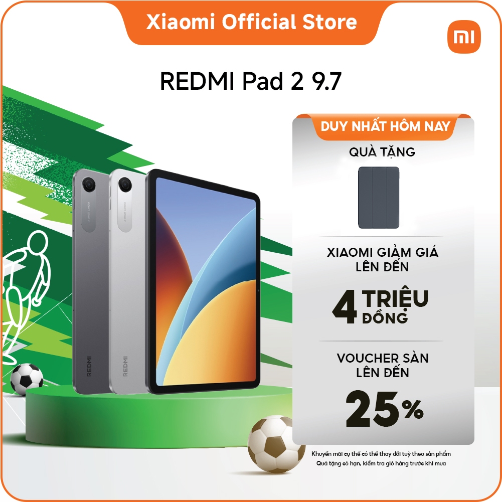 [TẶNG COVER] REDMI Pad 2 9.7 (4+64GB| 4+128GB) | Màn hình 9.7" siêu nét | Pin khủng 7600 mAh | BigBuy360 - bigbuy360.vn