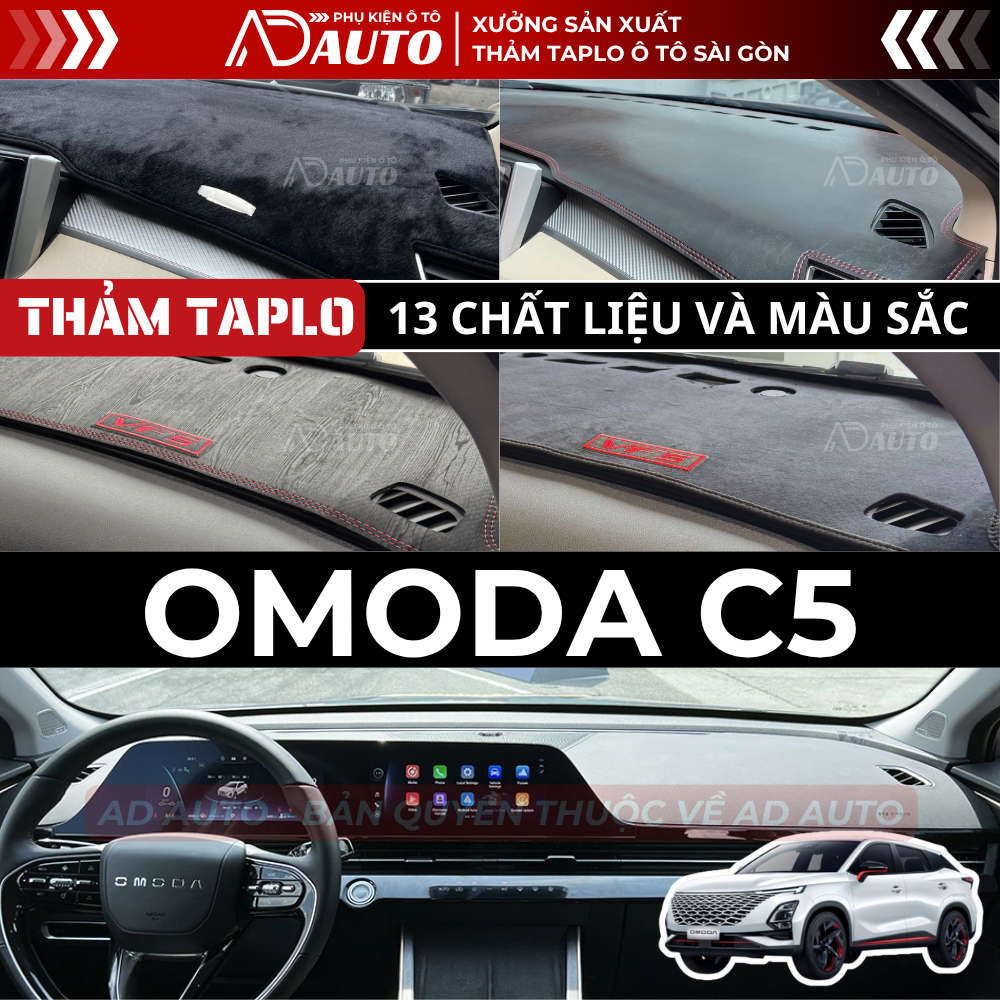 Thảm taplo OMODA C5, Thảm Phủ Taplo Ô Tô 13 Chất Liệu Da, Nhung, Chống Nắng, Chống Chói, Bảo Vệ Tapl