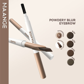 MAANGE Bút kẻ lông mày hai đầu siêu sắc bén MAANGE, mềm mịn, chống thấm nước và mồ hôi 0.3G E04
