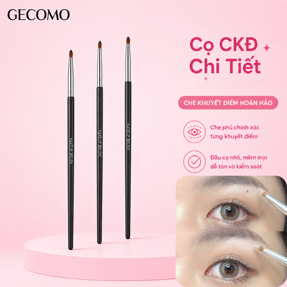 Cọ Che Khuyết Điểm GECOMO, Che Khuyết Điểm Các Chi tiết Nhỏ - Thâm - Mụn Chuyên Dụng . G1107.