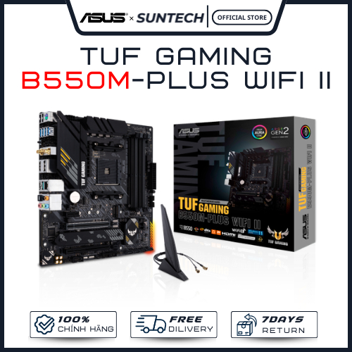 Bo Mạch Chủ Mainboard ASUS TUF Gaming B550M-Plus WIFI II | Socket AM4, VRM 8+2 Pha, Wi-Fi 6 - Hàng C