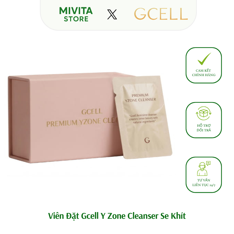 Viên Đặt Gcell Y Zone Cleanser Feel Fresh & Confident Se Khít Vùng Kín Hàn Quốc 15 Viên