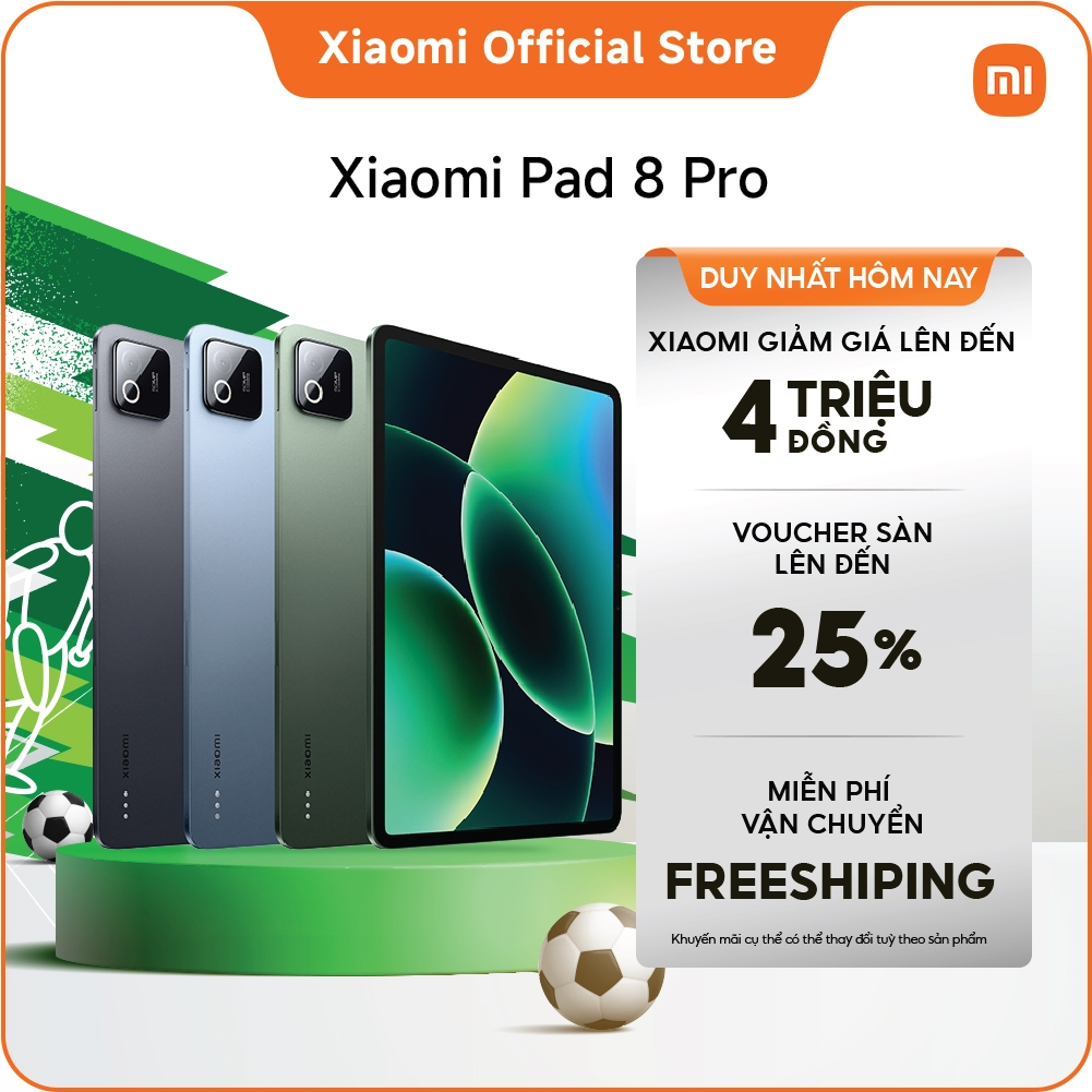 Máy tính bảng Xiaomi Pad 8 Pro (8+128GB|8+256GB)| Pin 9200mAh (typ)|Màn hình 3.2K 144Hz| Vi xử lý Snapdragon 8 Elite