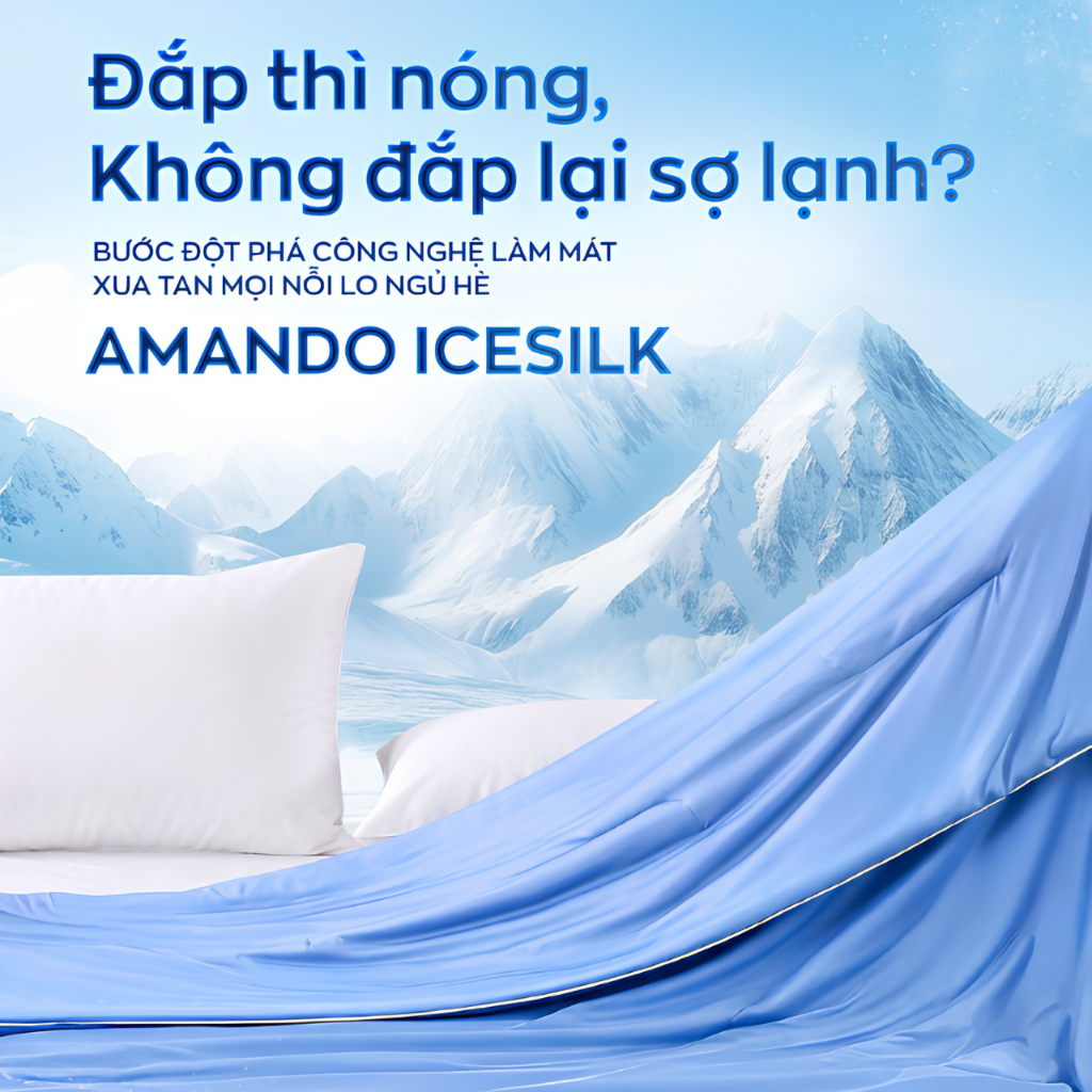 [VOUCHER TẠI LIVE] Chăn Điều Hòa Cao Cấp Amando Ice Silk 2mx2m2, Chăn Mùa Hè Mát Lạnh, Chăn Chần, Mền Lạnh, Chăn Lạnh | BigBuy360 - bigbuy360.vn