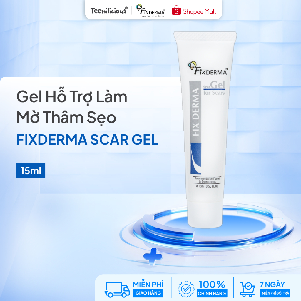 [Fixderma] Gel Hỗ Trợ Làm Mờ Thâm Sẹo Fixderma Scar Gel 15ml/7ml