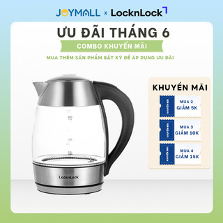 Ấm đun siêu tốc LocknLock thủy tinh EJK341 1.8L ,Hàng chính hãng có điều chỉnh nhiệt độ sôi -JoyMall
