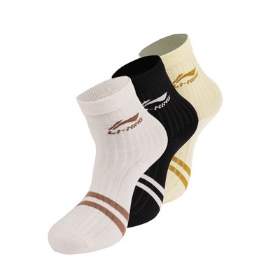 [Phụ Kiện] Set 3 Tất Ngắn Cổ Thể Thao (2 phân loại màu) Unisex Li-Ning Tập luyện/Training AWTW013-1V, -2V