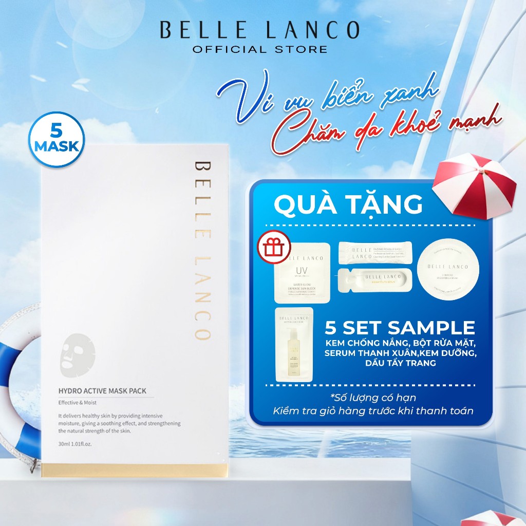 MẶT NẠ BELLE LANCO - HYDRO EFFECTIVE MASK PACK (5 PACK)
