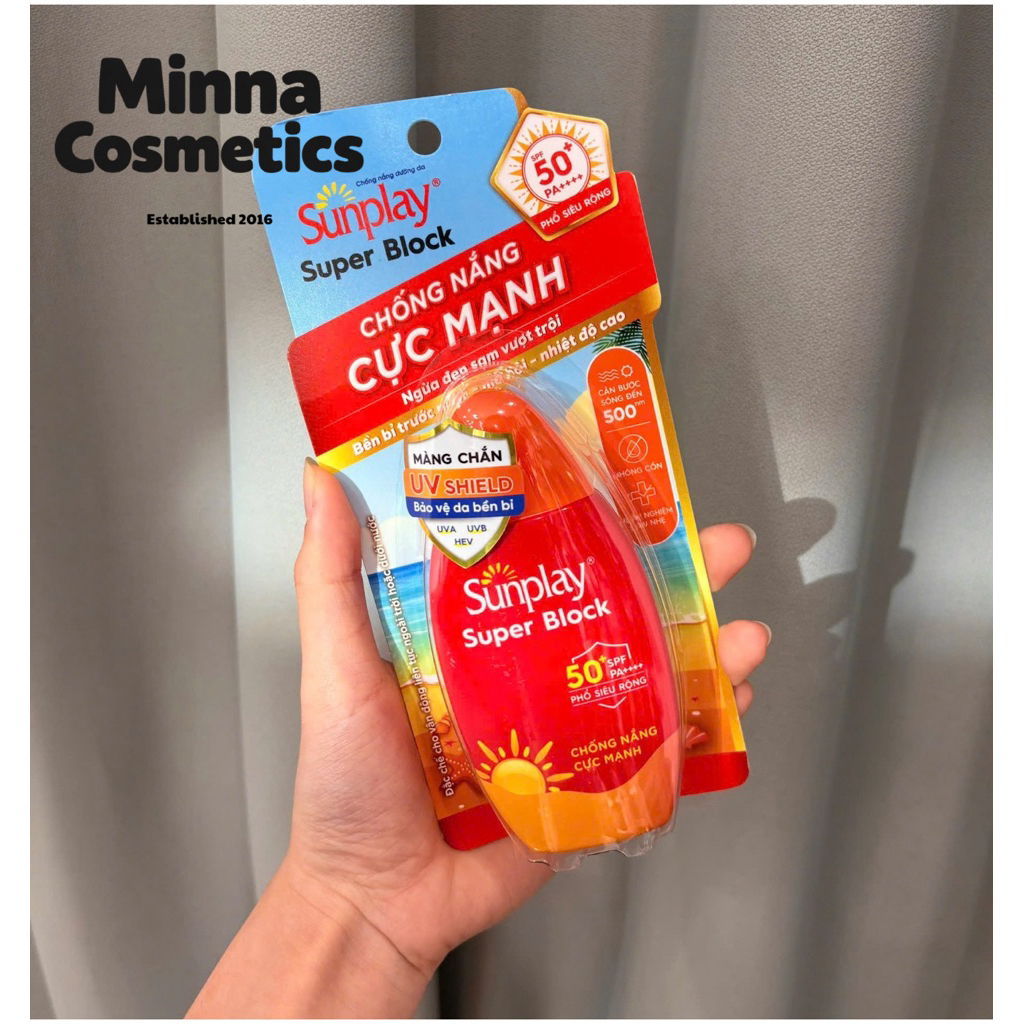 Kem chống nắng Sunplay cực mạnh dạng sữa Sunplay Super Block SPF 50, PA++++ 70g