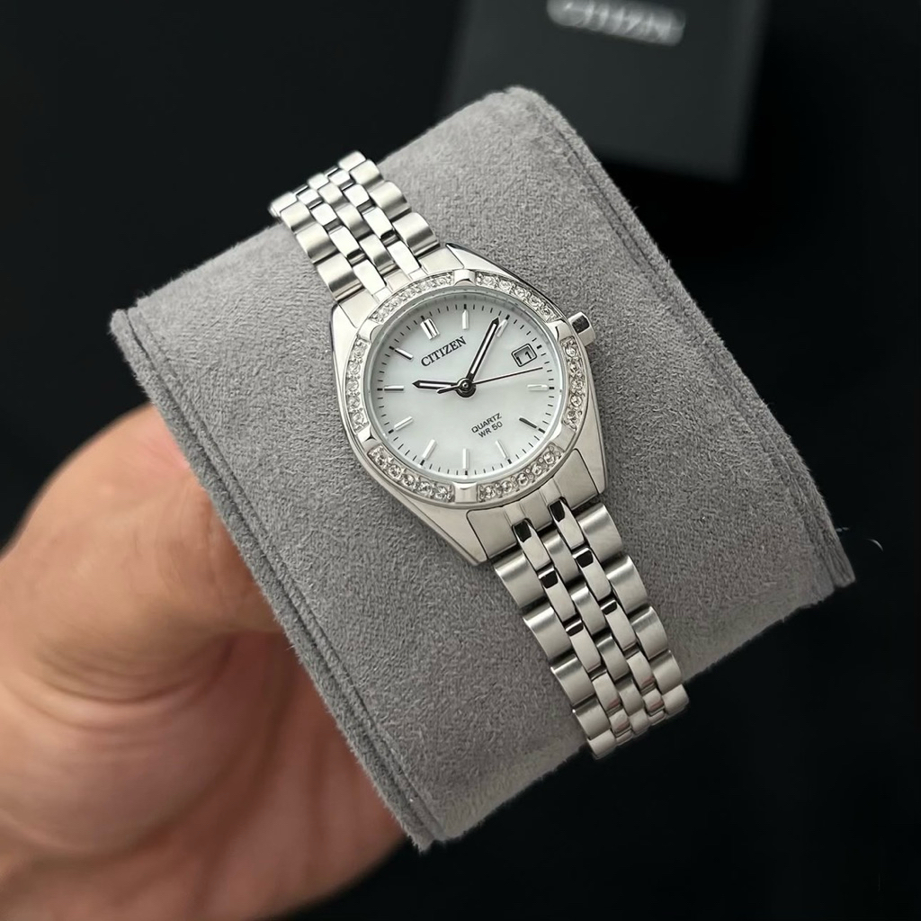 Đồng hồ nữ dây thép Citizen Quartz EU6060-55D