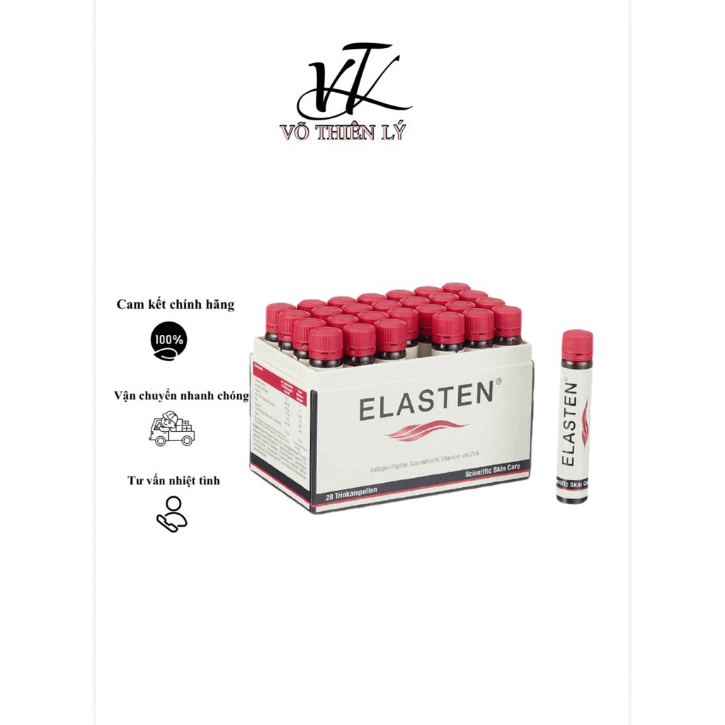 ✨ Elasten Collagen Đức Hộp 28 Ống – Collagen Nước Vị Trái Cây, Dễ Uống, Tiện Lợi