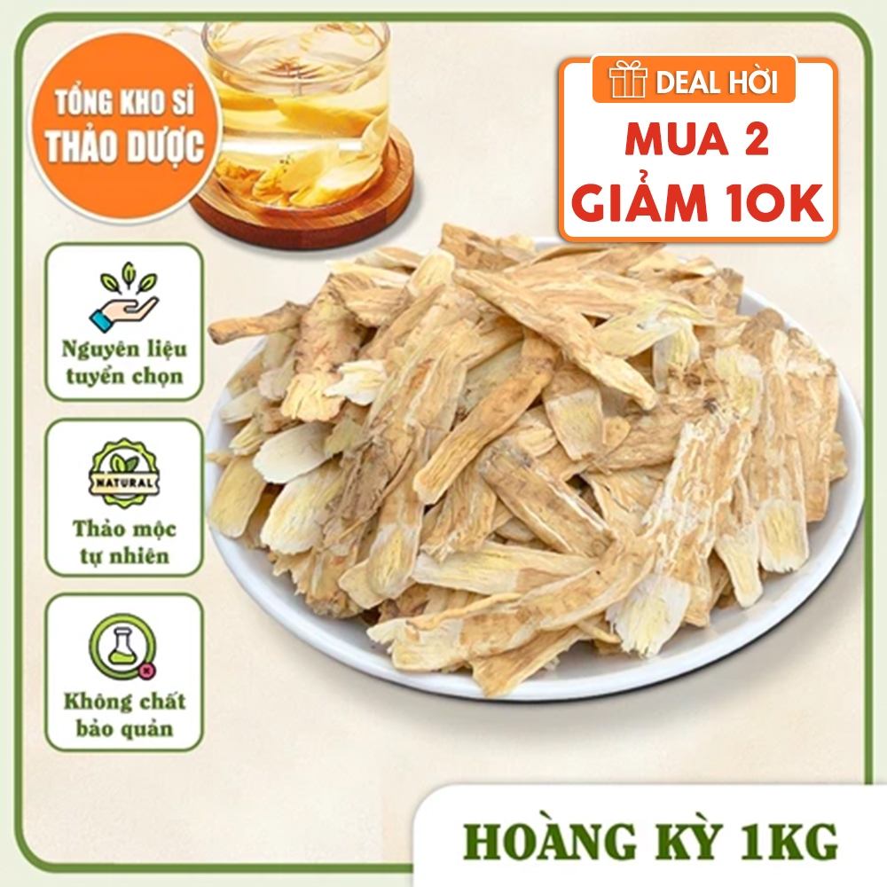 Hoàng kỳ thái lát 1kg, trà hoàng kỳ khô, phiến mỏng, thơm, sạch - Tổng Kho Sỉ Thảo Dược