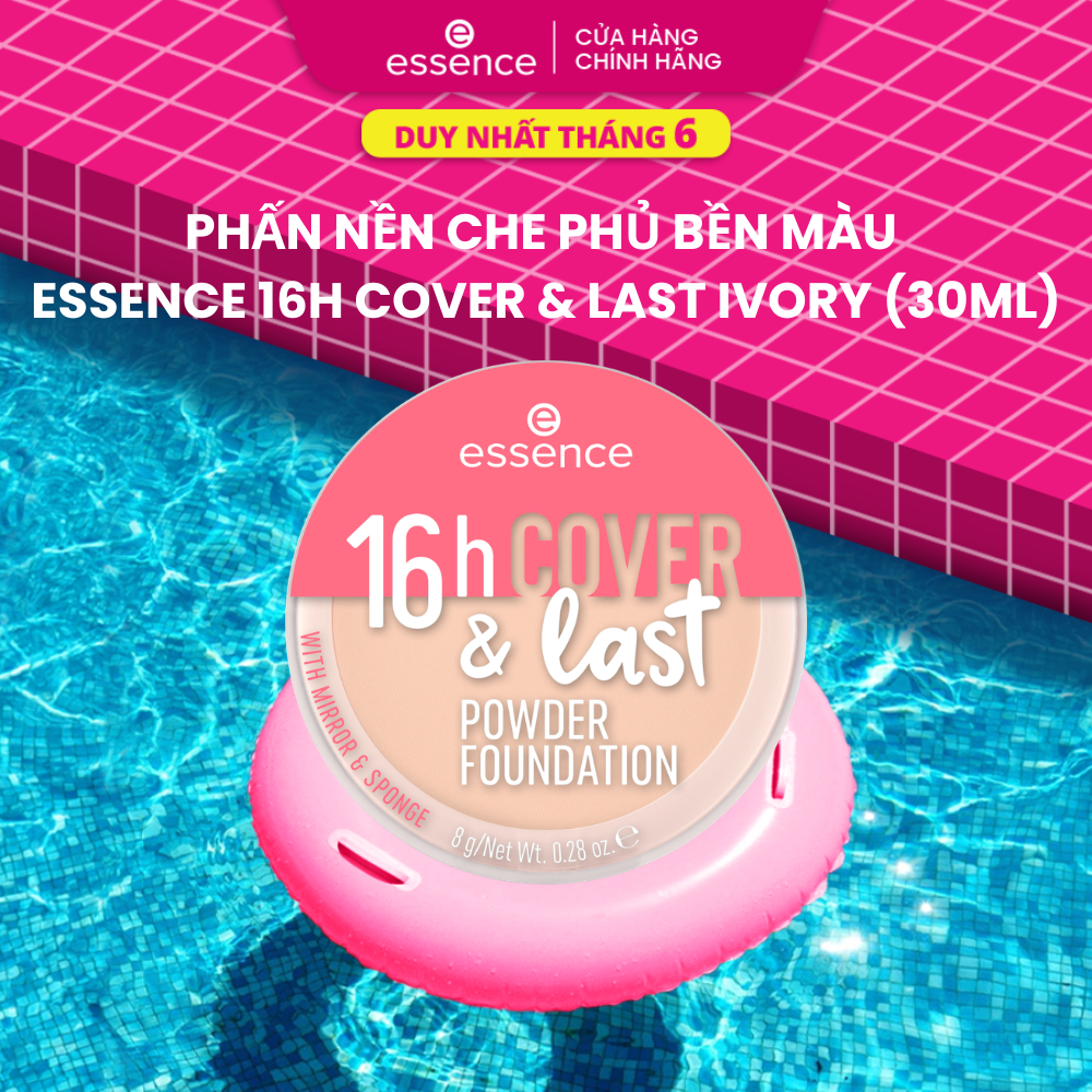 Phấn nền che phủ bền màu Essence 16H Cover & Last 8g