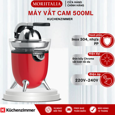 Máy Vắt Cam Kuchenzimmer 500ml – Tay Đòn Bẩy, Lưới Inox, Công Suất 100W