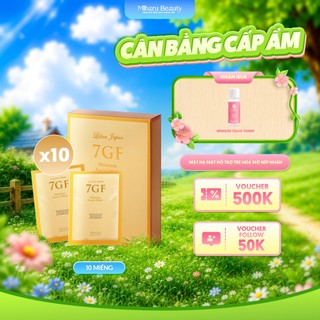 Mặt nạ mặt hỗ trợ trẻ hoá mờ nếp nhăn tinh chất Peptide , Collagen - 7GF Facial Mask 25ml x 10 miếng