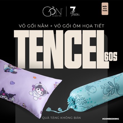 [QUÀ TẶNG KHÔNG BÁN] Vỏ Gối Gòn Bedding Lụa Tencel 60s Cao Cấp Hoạ Tiết Nhiều Kích Thước
