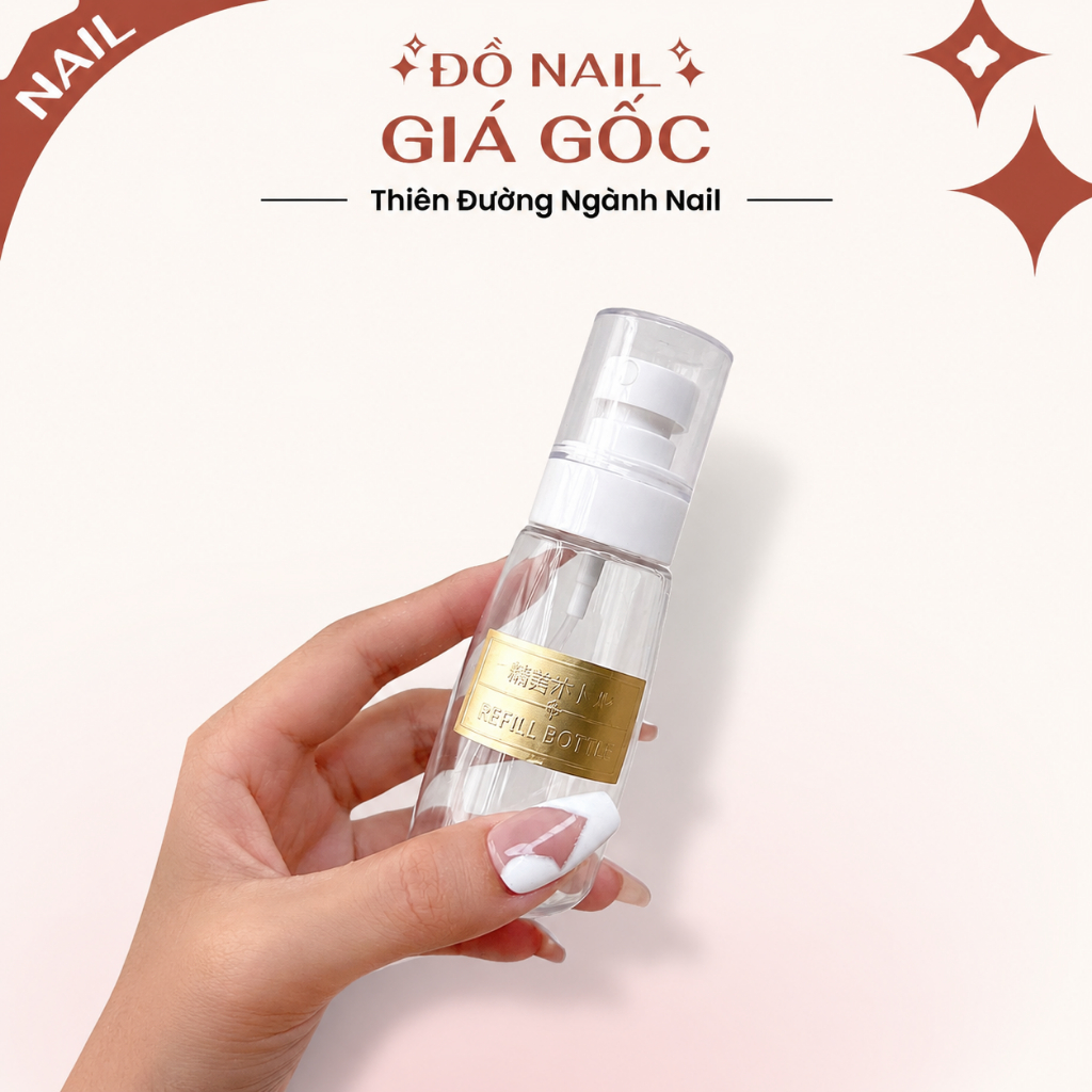 Bình xịt đựng cồn, nước lau gel, dung dịch axeton 100ml tiện dụng