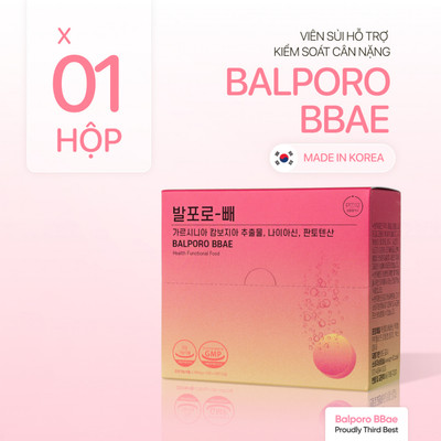 [Độc quyền SVIP] Hộp viên sủi Balporo BBae, nhập khẩu Hàn Quốc, hỗ trợ kiểm soát cân nặng, cải thiện vóc dáng