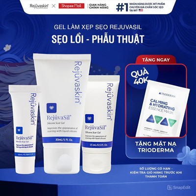 [Live KOC] Gel Xóa Sẹo Lồi, Sẹo Phì Đại Rejuvaskin Rejuvasil - Làm Xẹp & Xóa Mờ Sẹo Sau Phẫu Thuật, Ép Sẹo Lồi