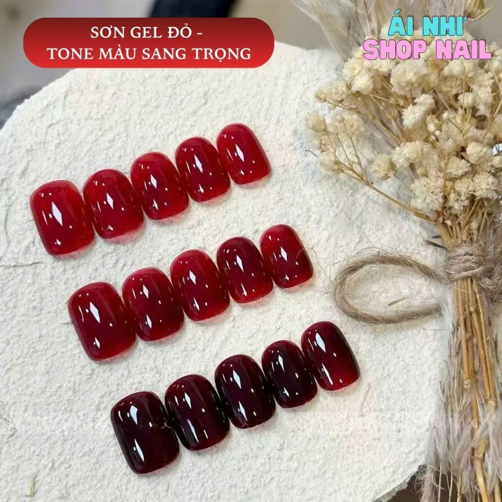 Sơn gel TG xu hướng 2026 Đỏ Sang chảnh - Sơn gel thach đỏ rượu vang - Đỏ thuần Chính hãng TG 15ml