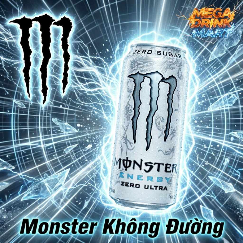Nước Tăng Lực Không Đường Monster Energy Zero Sugar Ultra Lẻ 1 Lon 355ml Các Vị | Mega Drink Mart