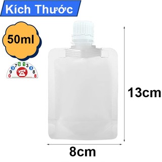 Lọ Chiết Mỹ Phẩm Du Lịch Túi Bình Chiết Mỹ Phẩm Nắp Vặn 50 ml Tiện Gọn