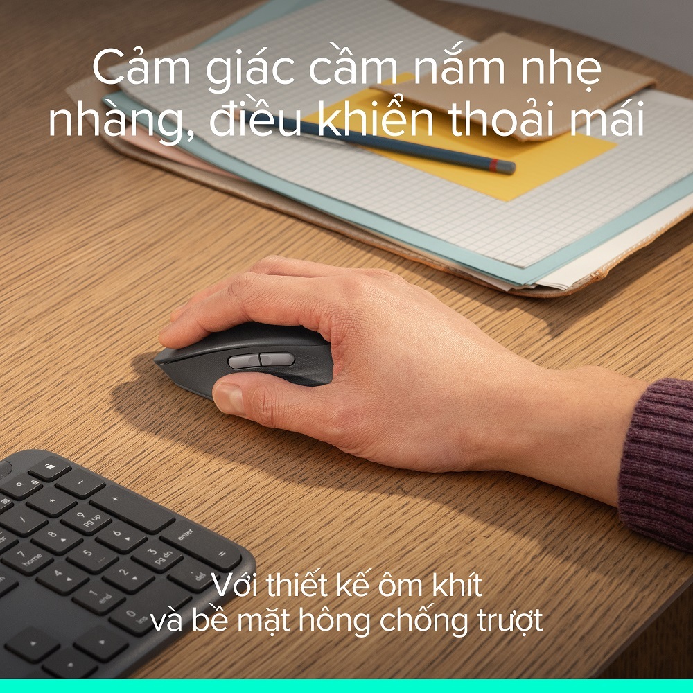 Logitech Signature Comfort M840 L Wireless Mouse  - Bluetooth, Silent Clicks, SmartWheel | BigBuy360 - bigbuy360.vn
