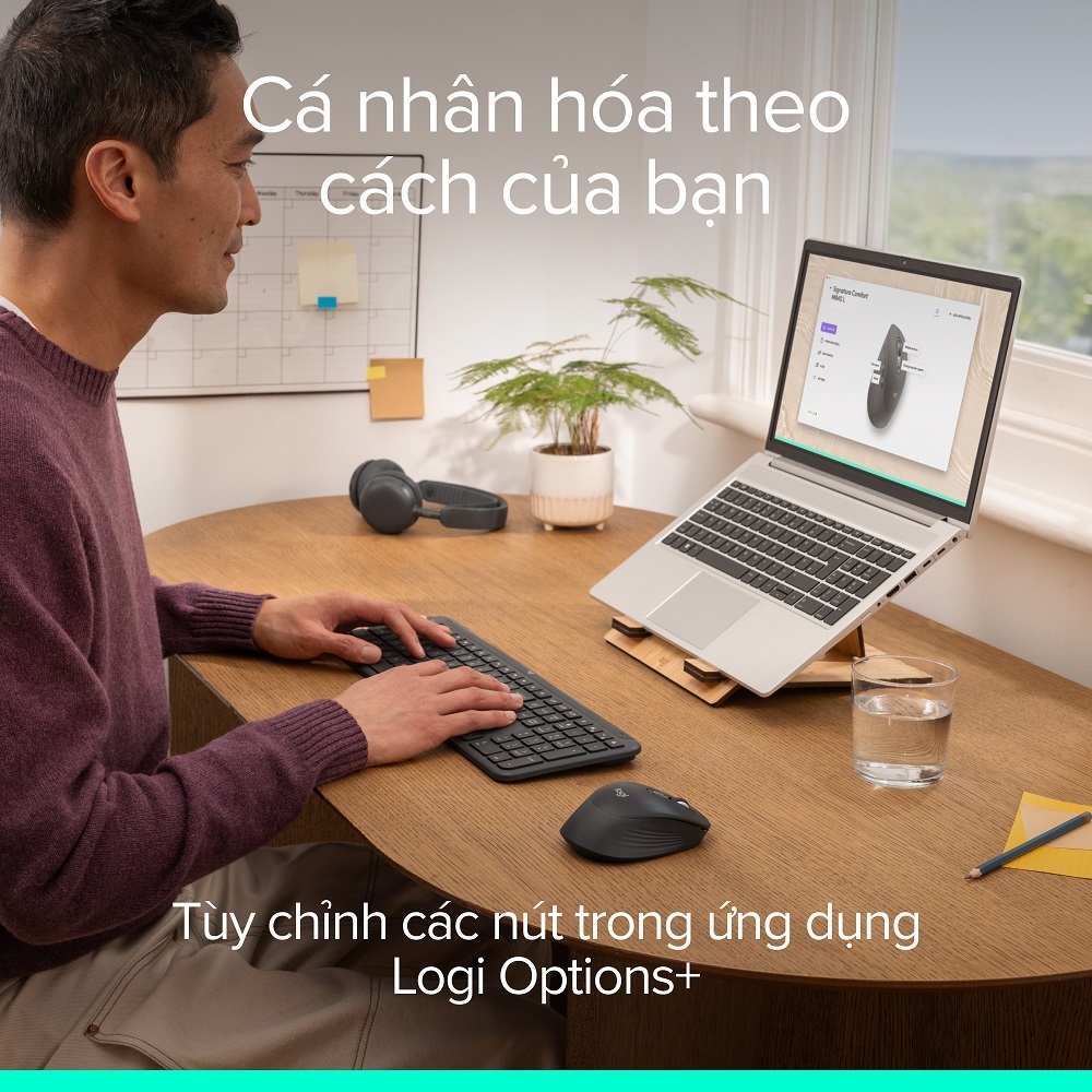 Logitech Signature Comfort M840 L Wireless Mouse  - Bluetooth, Silent Clicks, SmartWheel | BigBuy360 - bigbuy360.vn