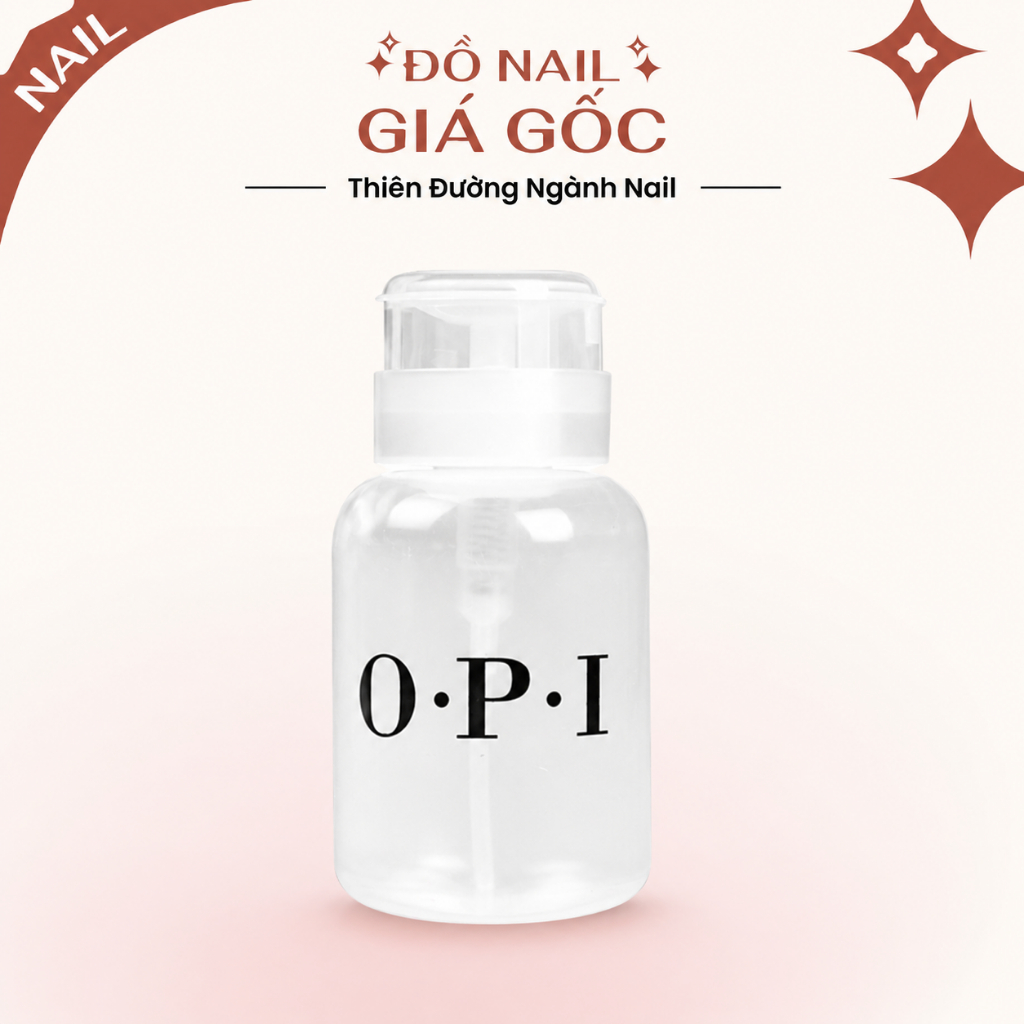 Bình nhún đựng nước lau gel, acetone OPI 200ml, lọ đựng dung dịch chuyên dụng