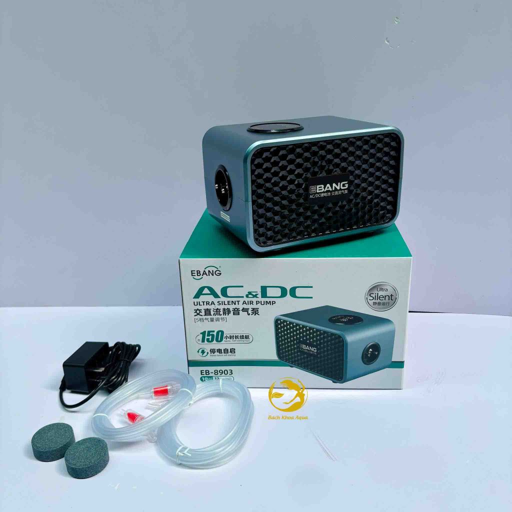 Máy sủi tích điện Ebang EB-8903 ( 2 vòi ) cho bể cá cảnh