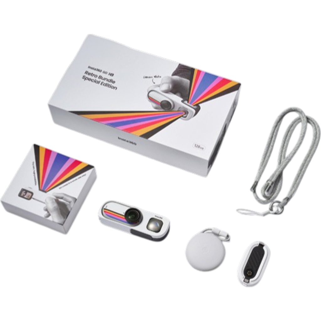 Camera Hành Trình Mini 4K Insta360 GO 3S Retro Bundle Chống Nước Gắn Từ Tính, Nhỏ Gọn | BigBuy360 - bigbuy360.vn